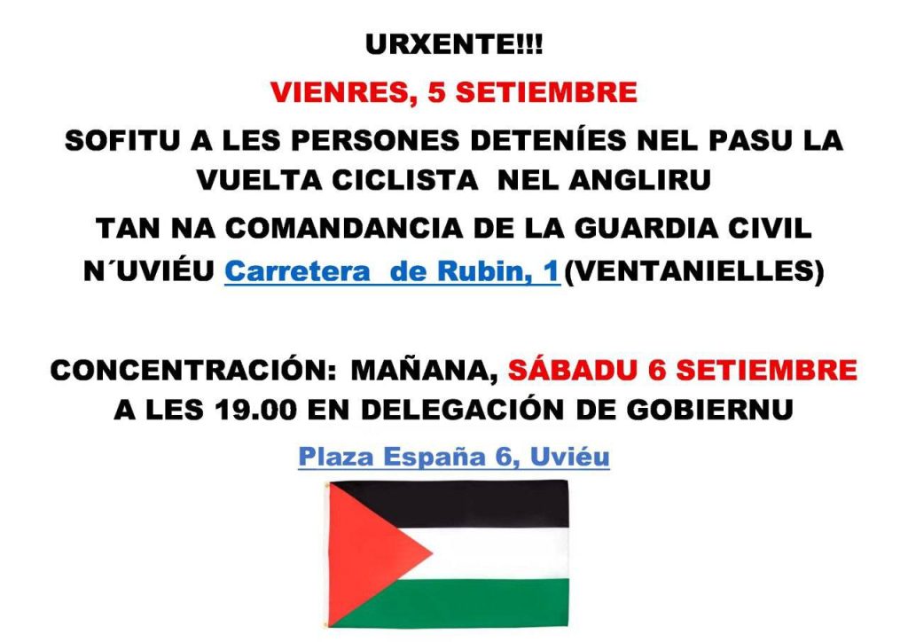 Doce detenidos en las dependencias de la Guardía Civil de Oviedo acusados de desordenes públicos en la subida L’Angliru Doce detenidos en las dependencias de la Guardía Civil de Oviedo acusados de desordenes públicos en la subida L’Angliru